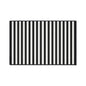Black & White Striped Heavy Duty Floor Mat — Durable Entrance Rug for Home, Office & Garage