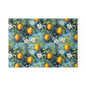 Lemon Blossom Glass Cutting Board — Citrus Kitchen Countertop Board