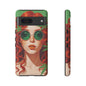 Vibrant Phone Case with Retro Greenery Design, Trendy Case for Casual Look, Gift for Her, Summer Vibes, Unique Phone Accessory