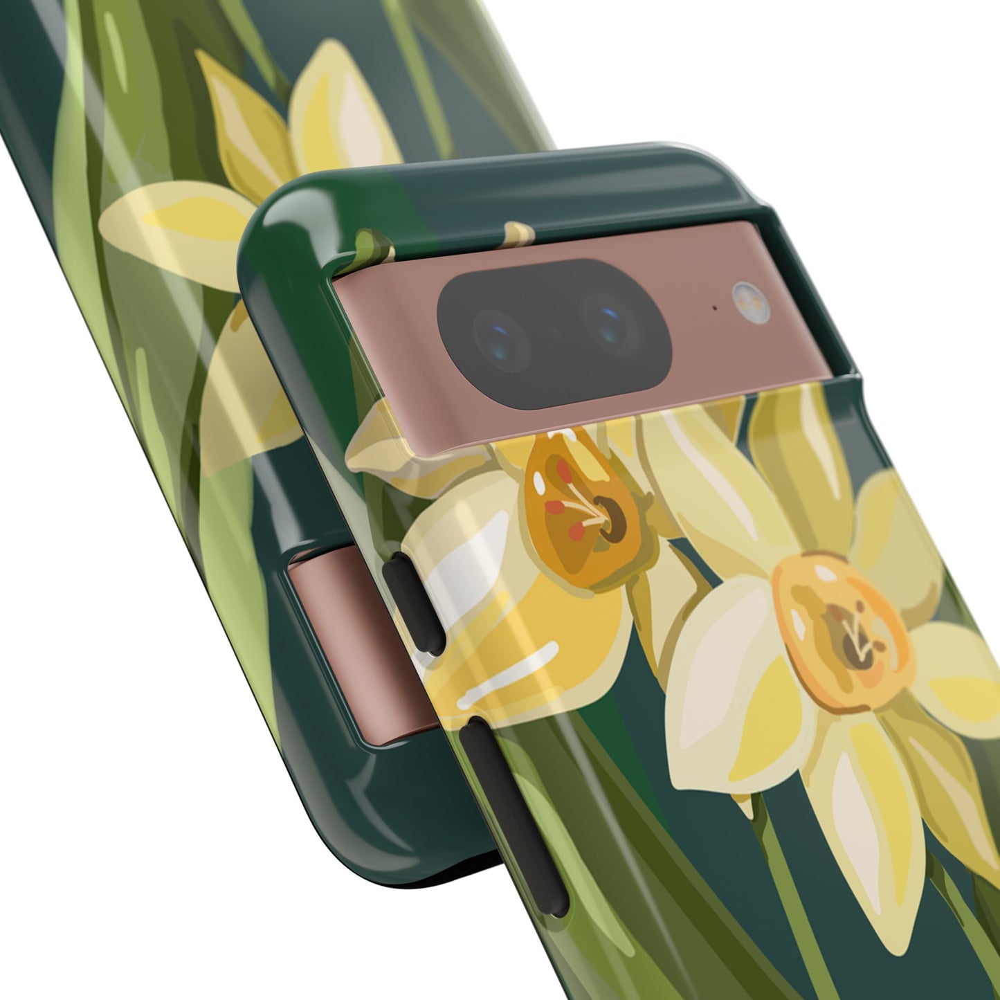 Floral Phone Case - Yellow Daffodil Design, Tough Phone Cover, Spring Decor, Floral Gift, Nature-Inspired Accessories