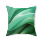 Tranquil Green Wave Pillow, Decorative Throw Pillow, Modern Home Decor, Cozy Cushion, Living Room Accent, Comfort Gift