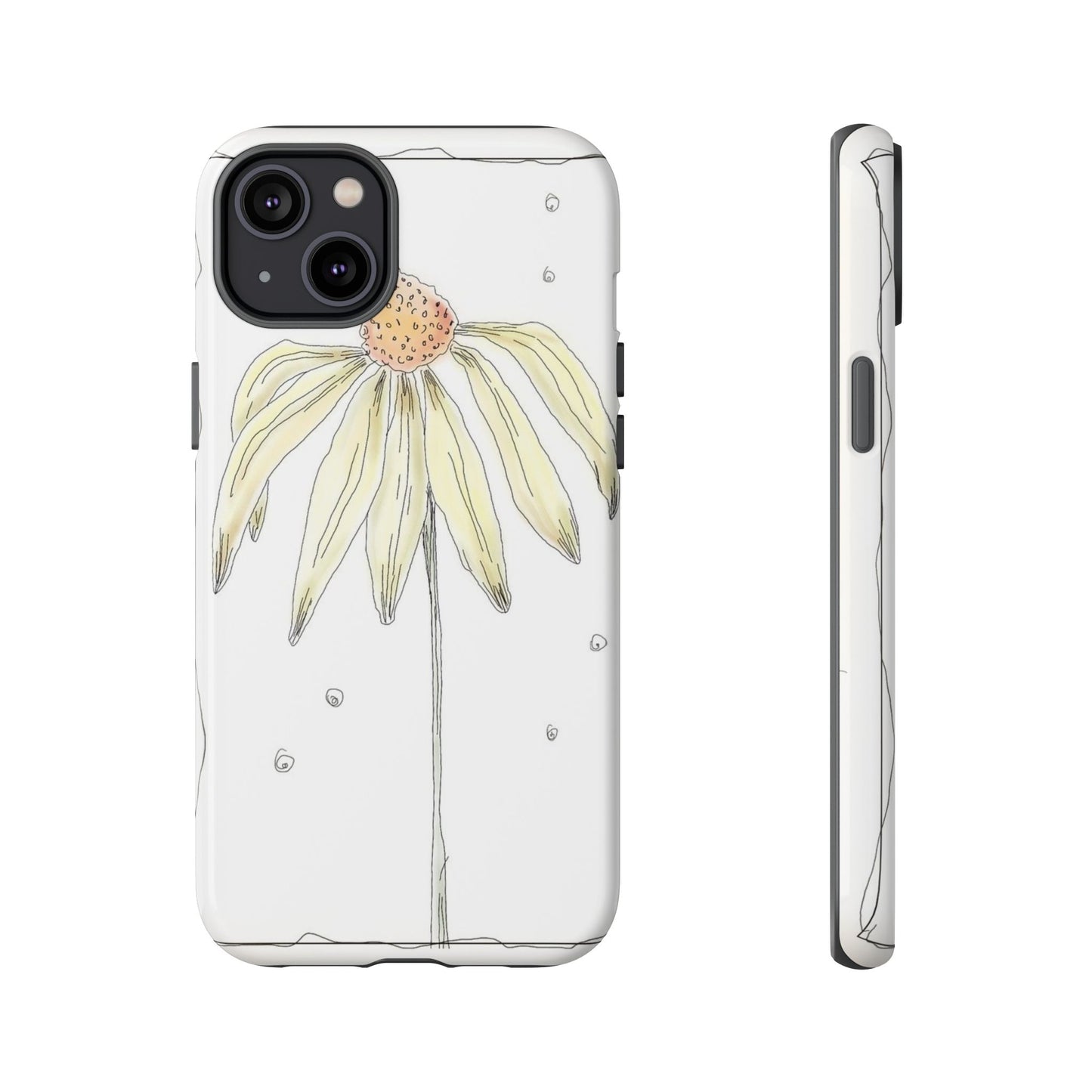 Flower Phone Case with Delicate Design, Tough Phone Cover, Nature Lover Gift, Floral Tech Accessory, Stylish Phone Protection