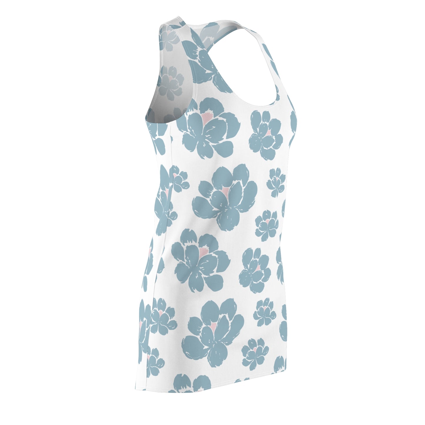 Floral Women's Racerback Dress - Summer Casual, Beachwear, Gift, Vacation, Spring Garden Party