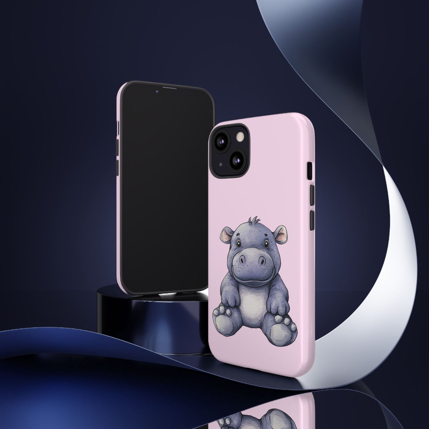 Cute Hippo Phone Case - Tough Cases, Animal Phone Cover, Kawaii Accessories, Gifts for Kids, Unique Tech Gear