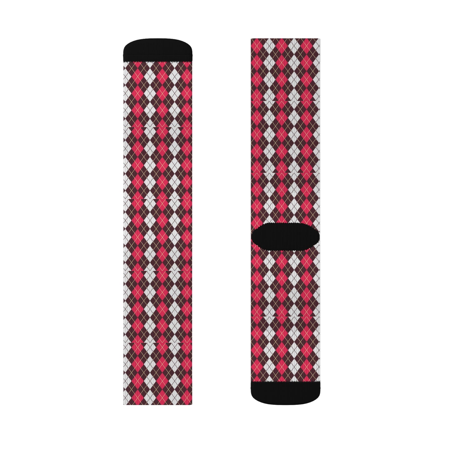 Cozy Plaid Sublimation Socks, Warm Accessories, Holiday Gift, Fun Fashion, Cozy Home Wear, Gift for Her