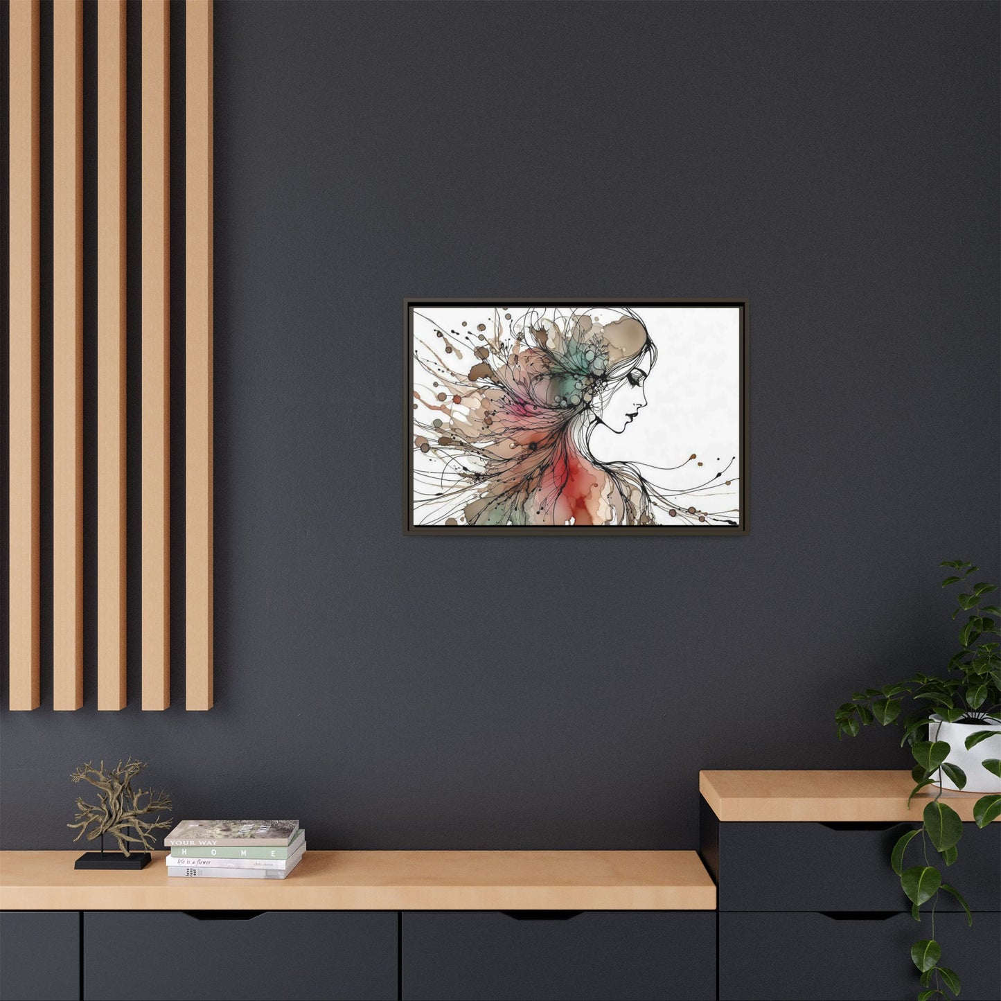 Matte Canvas, Framed (Multi-color) - Girl Whispers