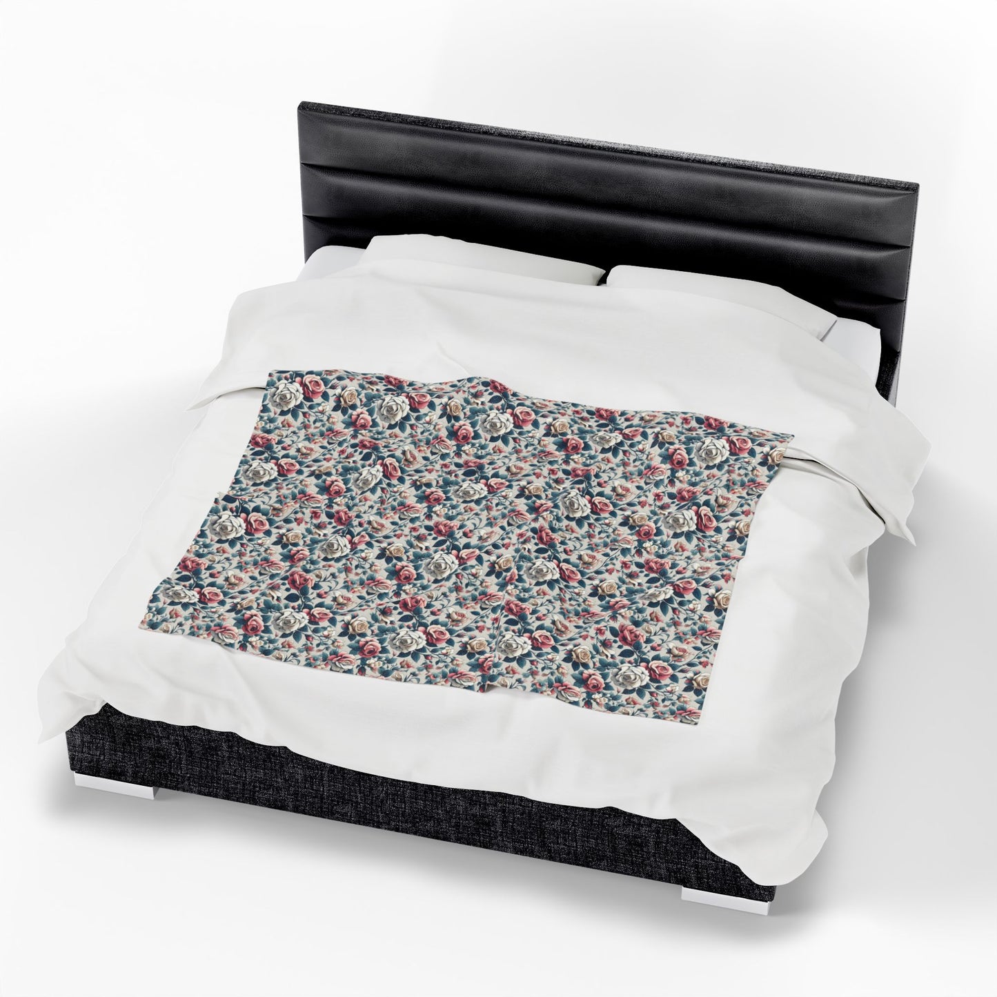 Cozy Floral Velveteen Blanket, Warm Throw for Home Decor, Perfect for Relaxation, Gift for Her, Spring Decor