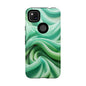 Stylish Phone Case, Tough Case, Green Abstract Design, Cell Phone Cover, Unique Gift, Trendy Accessory