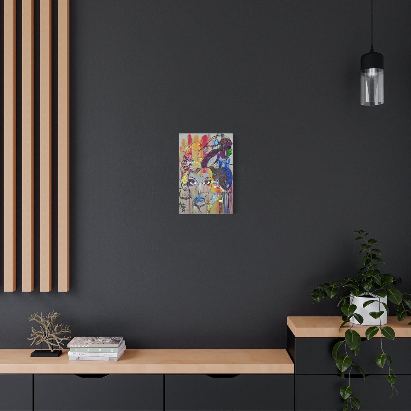 Colorful Graffiti Portrait Canvas