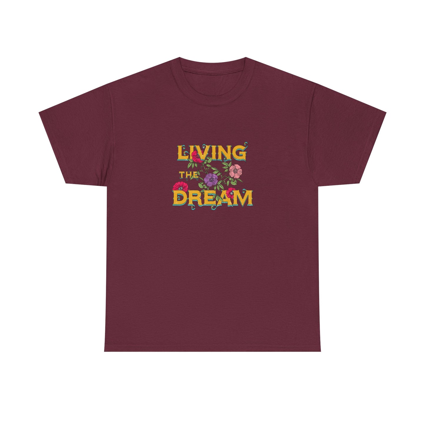 Living the Dream Floral Tee, Unisex Cotton T-Shirt, Inspirational Gift, Casual Everyday Wear, Flower Graphic Shirt, Summer Wardrobe [...]