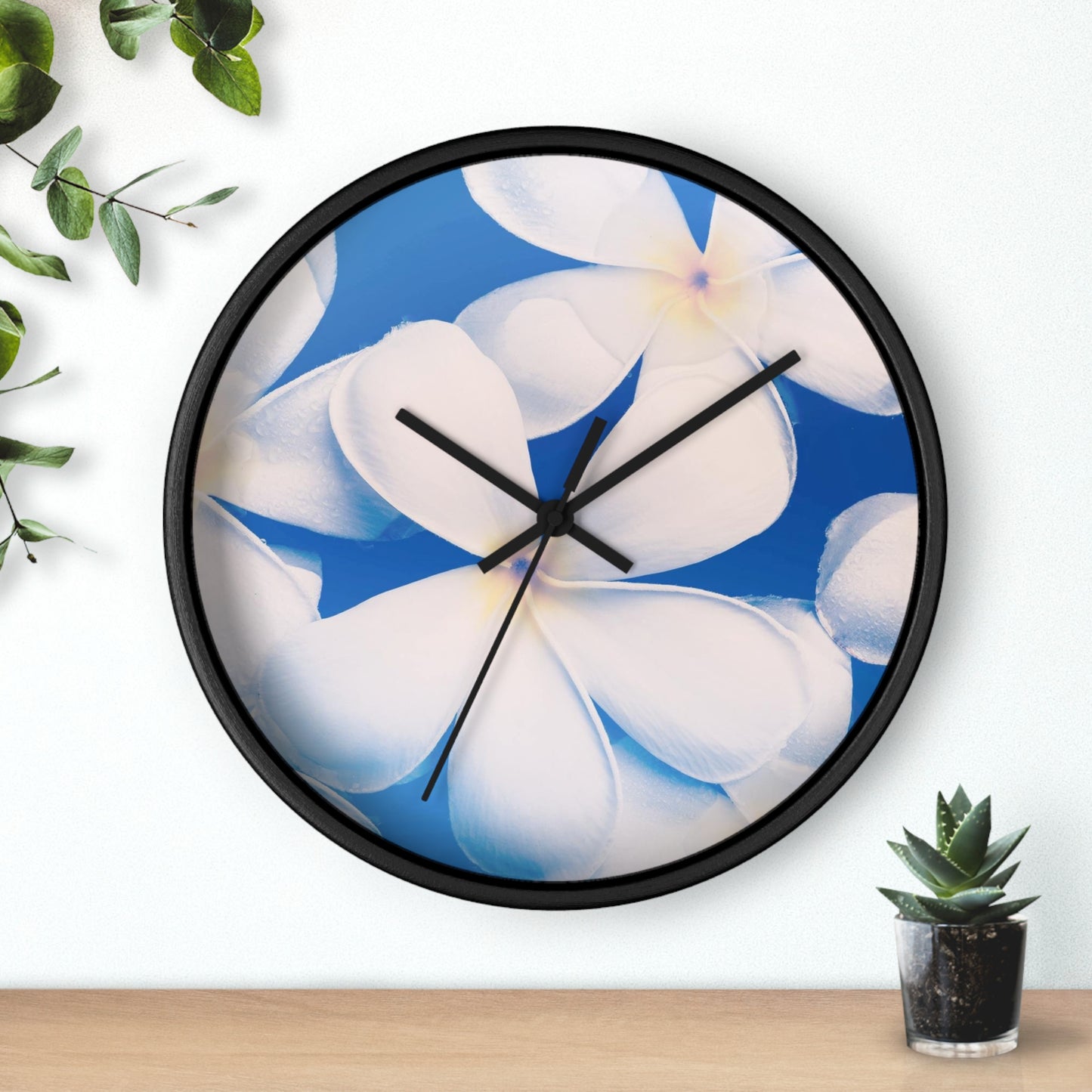 Serene Floral Wall Clock Perfect for Home Decor, Living Room