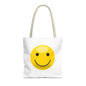 Smiley Face Tote Bag, Eco-Friendly Shopping Bag, Fun Beach Bag, Gift for Teens, Happy Tote for Everyday Use