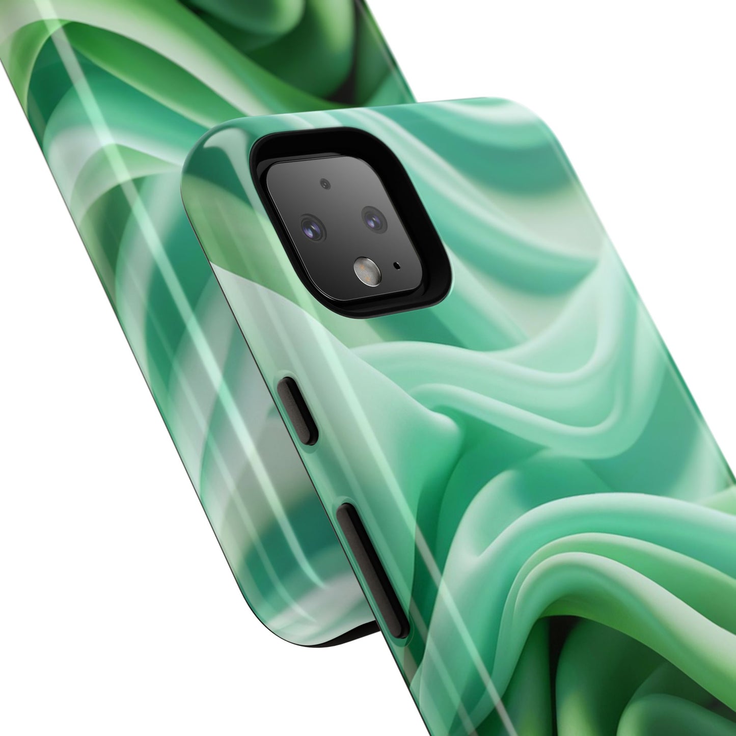 Stylish Phone Case, Tough Case, Green Abstract Design, Cell Phone Cover, Unique Gift, Trendy Accessory