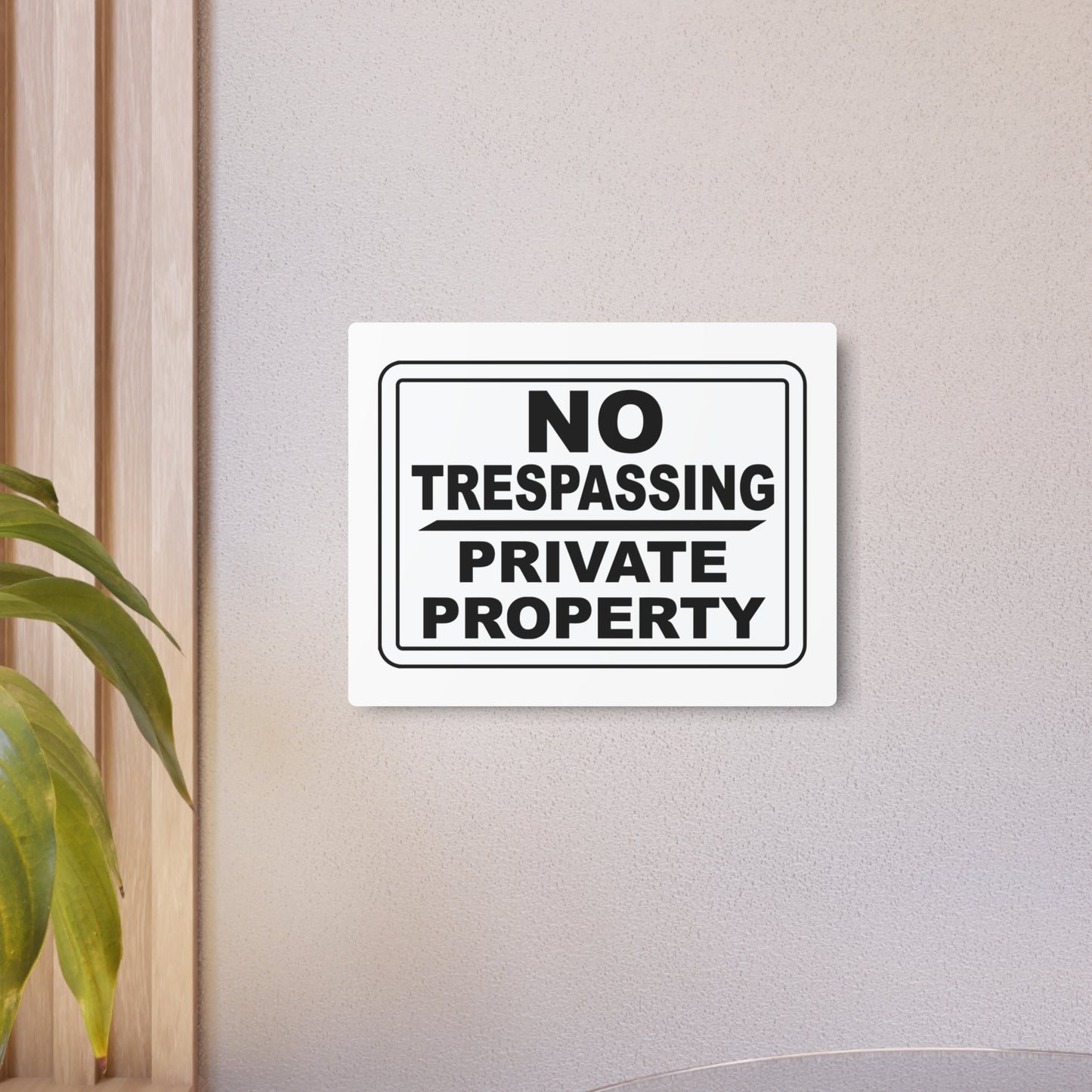 Metal Art Sign - 'No Trespassing' Decorative Home Security Sign, Rustic Home Decor, Yard Sign, Gift for New Homeowners, Protection Sign
