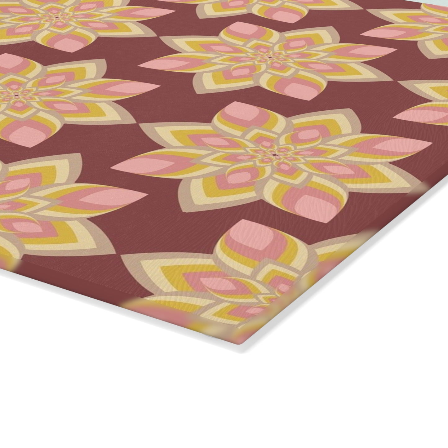 Elegant Floral Glass Cutting Board - Kitchen Decor, Gift for Her, Housewarming, Wedding Registry, Cooking Essential