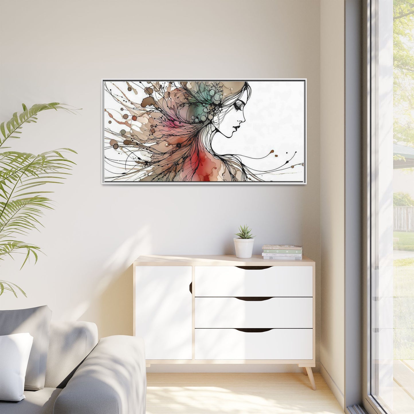 Matte Canvas, Framed (Multi-color) - Girl Whispers
