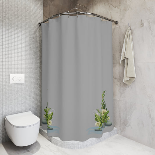 Serene Nature Shower Curtain, Botanical Bathroom Decor, Floral Shower Curtains, Spa Vibe Home Decor, Luxe Bath Accessories