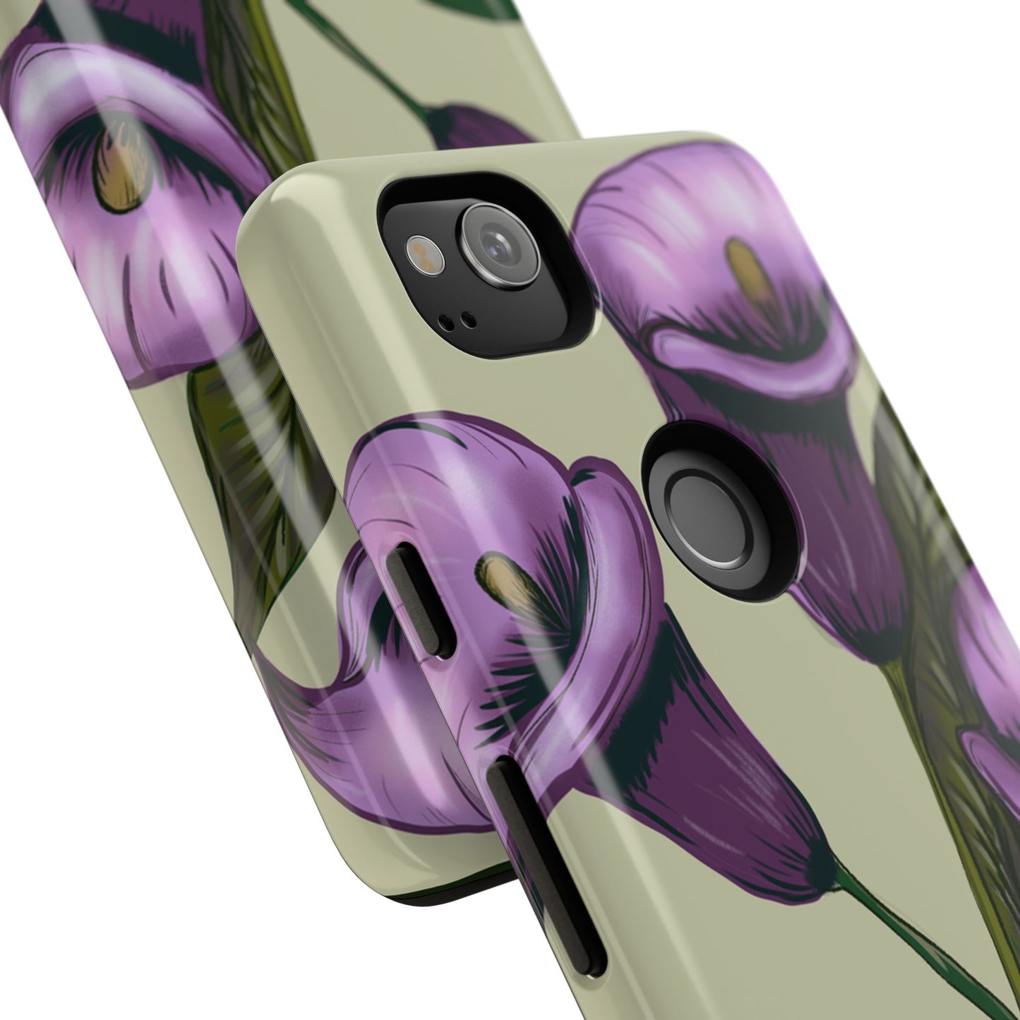 Floral Phone Case - Tough Cases, Purple Flower Design, Cell Phone Accessories, Gift for Her, Nature Lover Essentials