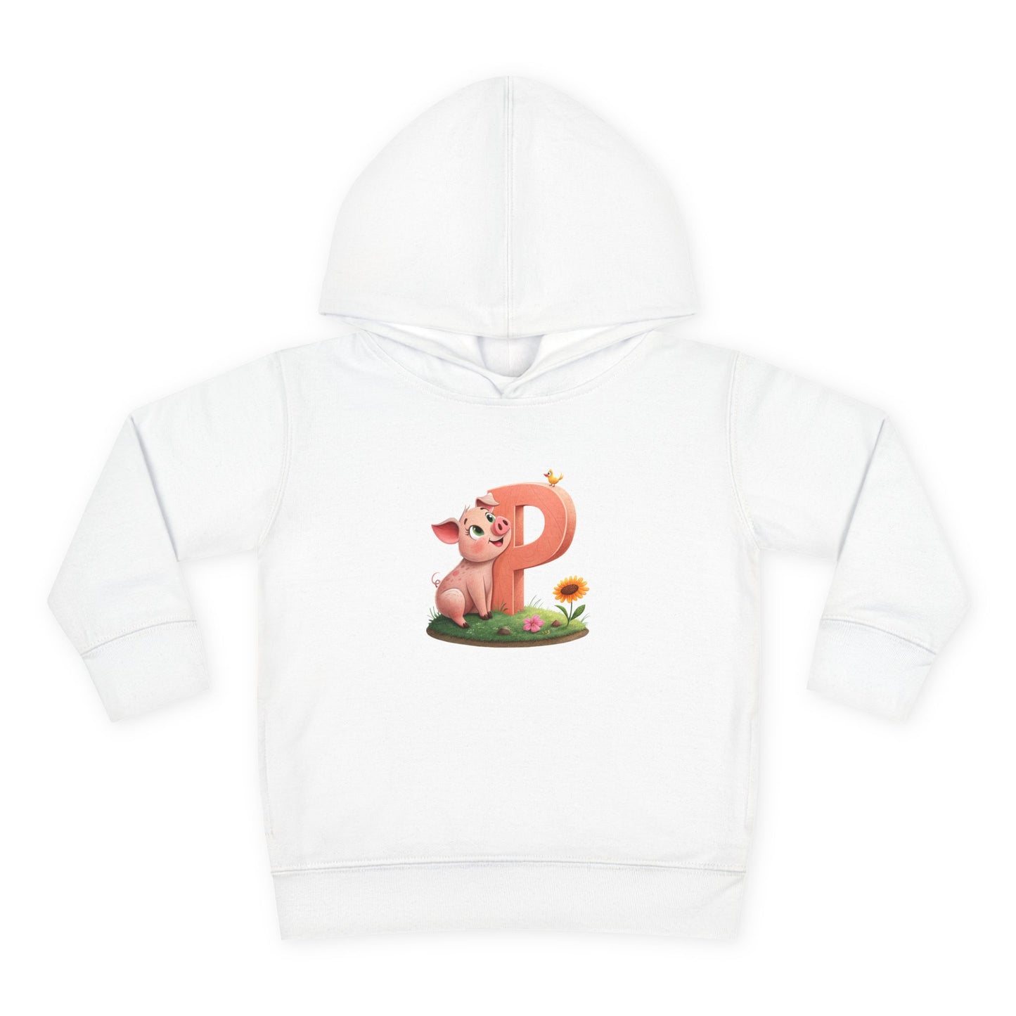Toddler Piggy Personalized Fleece Hoodie, Cute Animal Hoodie, Kids Pullover, Toddler Clothes, Kids Gift, Birthday Present