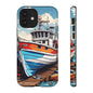 Colorful Fishing Boat Phone Case | Nautical Gift, Marine Design, Coastal Aesthetic, Summer Vibes, Sea Lover's Accessory