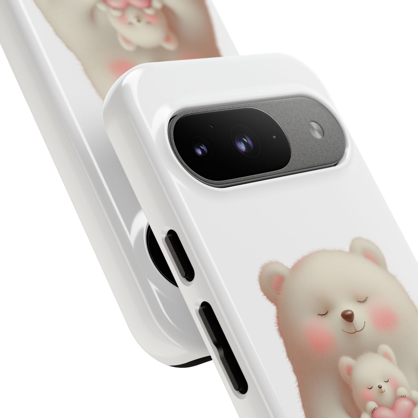 Cute Bear Phone Case, Tough Cases, Animal Lover Gift, Kids Accessories, Mother’s Day, Heartwarming Design