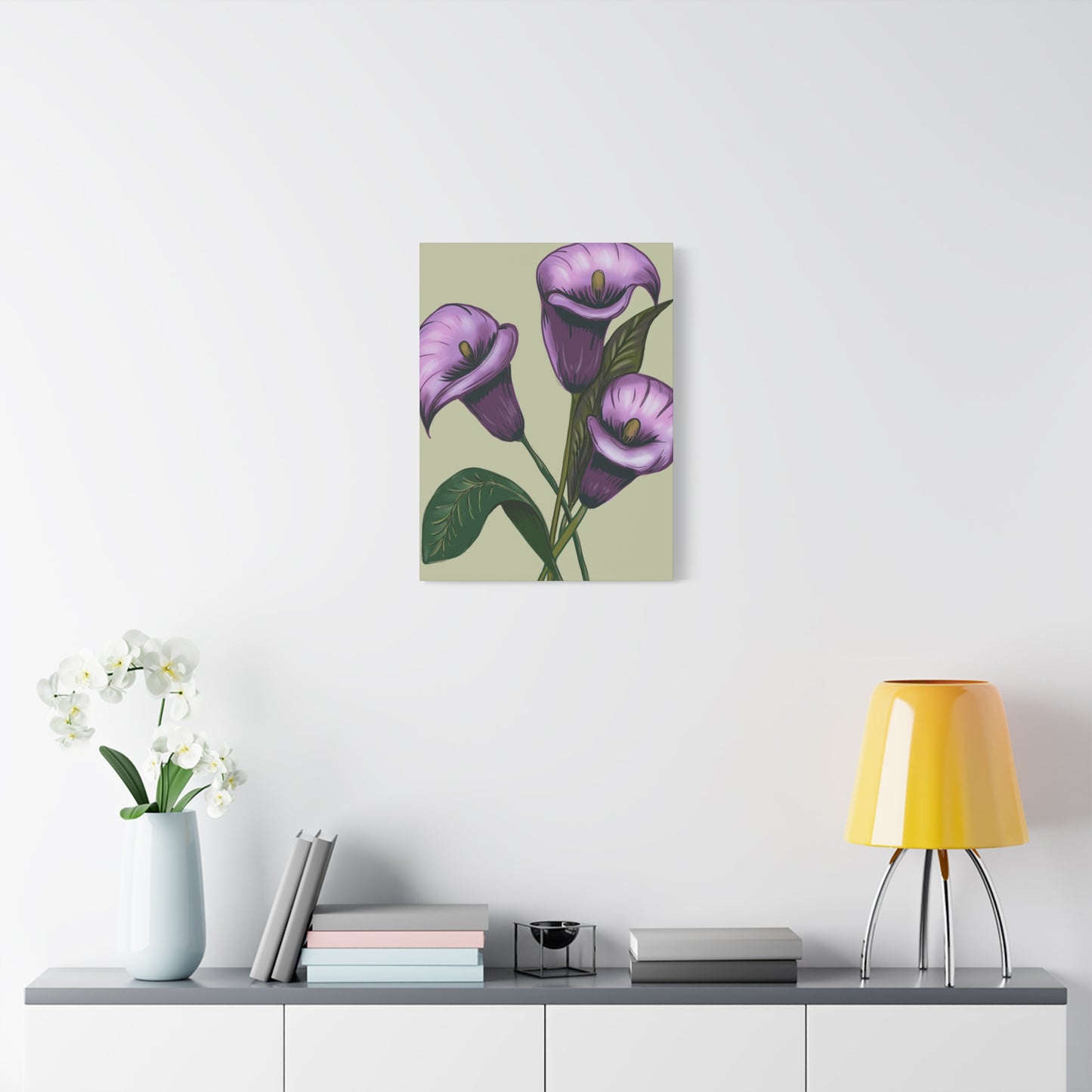 Copy of Matte Canvas, Stretched, 1.25" Purple Flowers