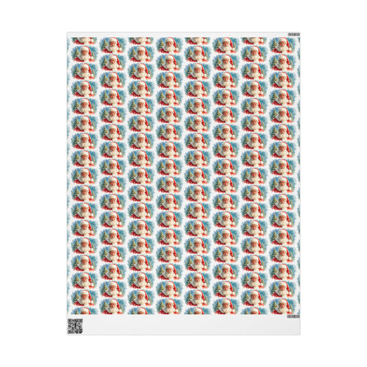 Festive Wrapping Paper | Holiday Gift Wrap, Christmas Decor, Santa Print, Eco-Friendly Wrap, Party Supplies