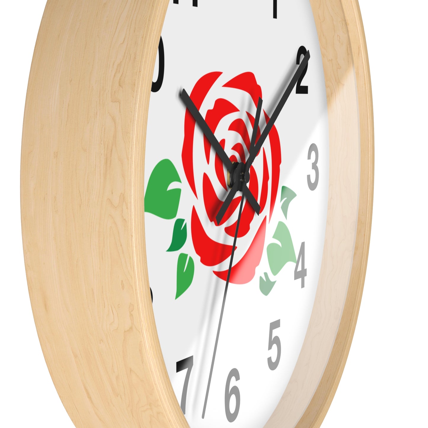 Rose Floral Wall Clock | Elegant Home Décor, Gift for Flower Lovers, Timeless Design, Spring Decor, Birthday Gift