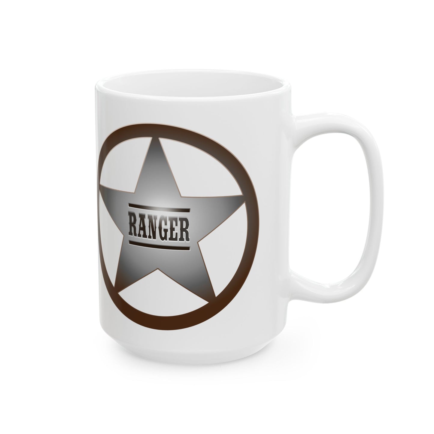 Rustic Star Ranger Ceramic Mug - Perfect Gift for Adventure Lovers, Cowboy Decor, Personalized Coffee Cup, Unique Gifts, Western Style