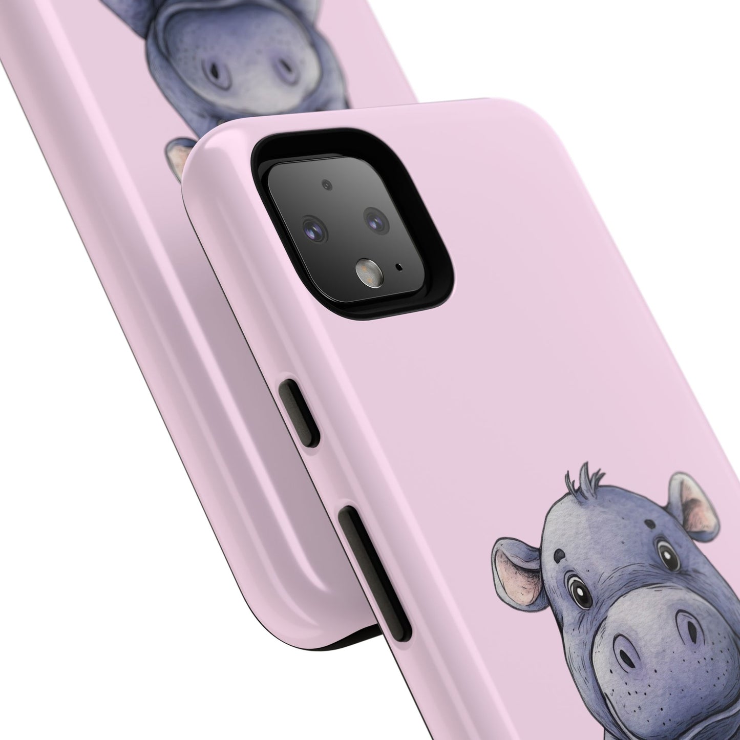 Cute Hippo Phone Case - Tough Cases, Animal Phone Cover, Kawaii Accessories, Gifts for Kids, Unique Tech Gear
