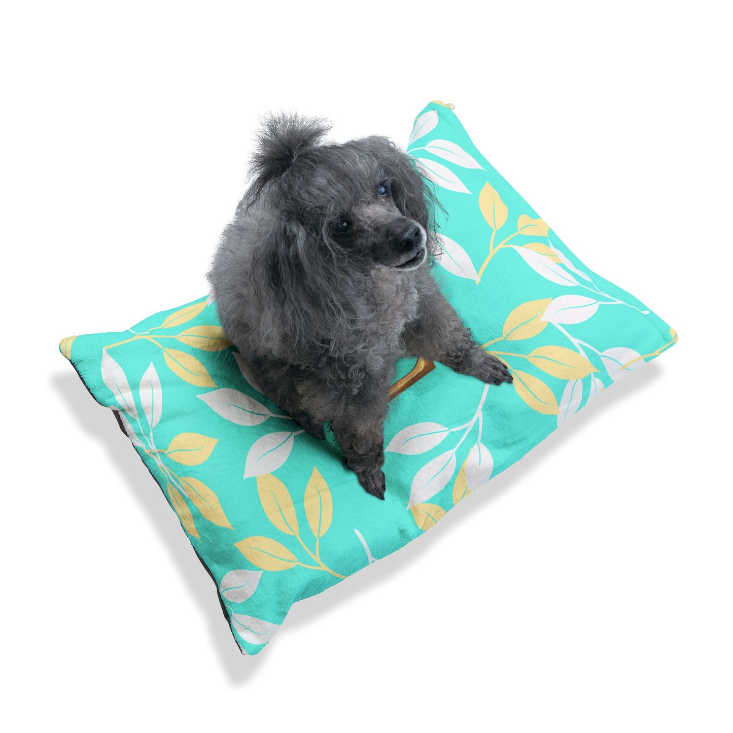 Elegant Personalized Pet Bed with Leaf Design, Cozy Dog Bed, Custom Pet Cushion, Stylish Puppy Mattress, Fall Decor for Animals