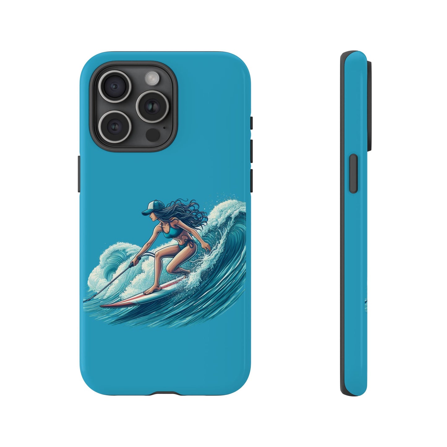 Surfing Phone Case, Coastal Vibes Phone Cover, Tough Cases for Beach Lovers, Ocean Art Phone Accessories, Summer Gift Idea