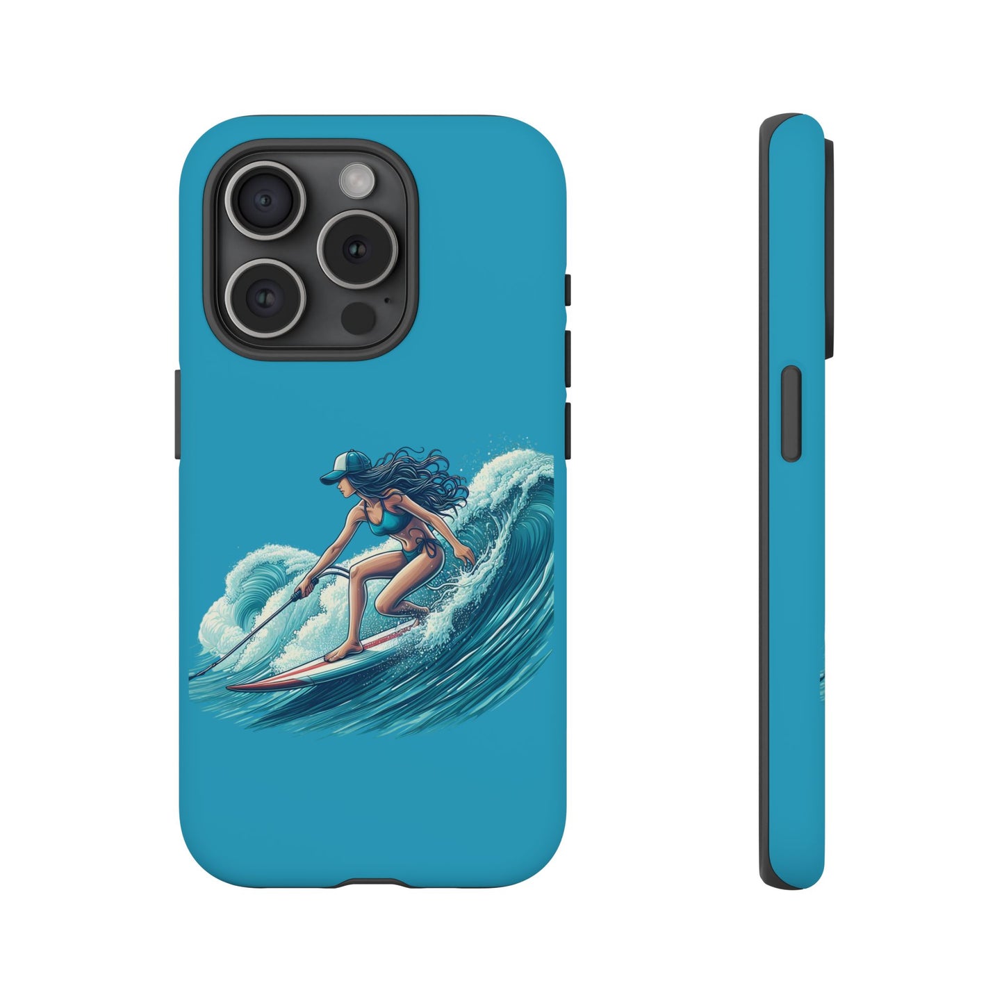 Surfing Phone Case, Coastal Vibes Phone Cover, Tough Cases for Beach Lovers, Ocean Art Phone Accessories, Summer Gift Idea
