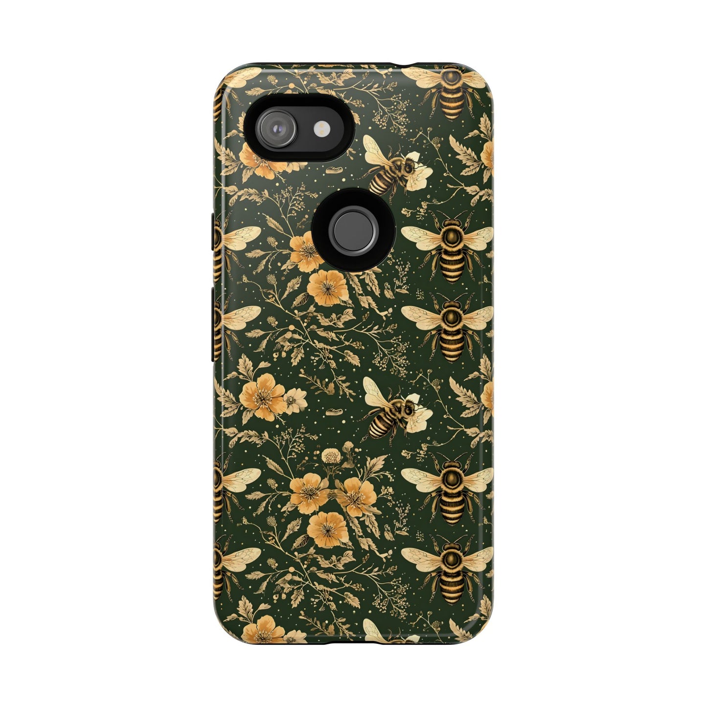 Nature-Inspired Phone Case, Tough Cases for Nature Lovers, Floral Bee Design, Eco-Friendly Gift, Summer Vibes, Trendy Phone Accessory,