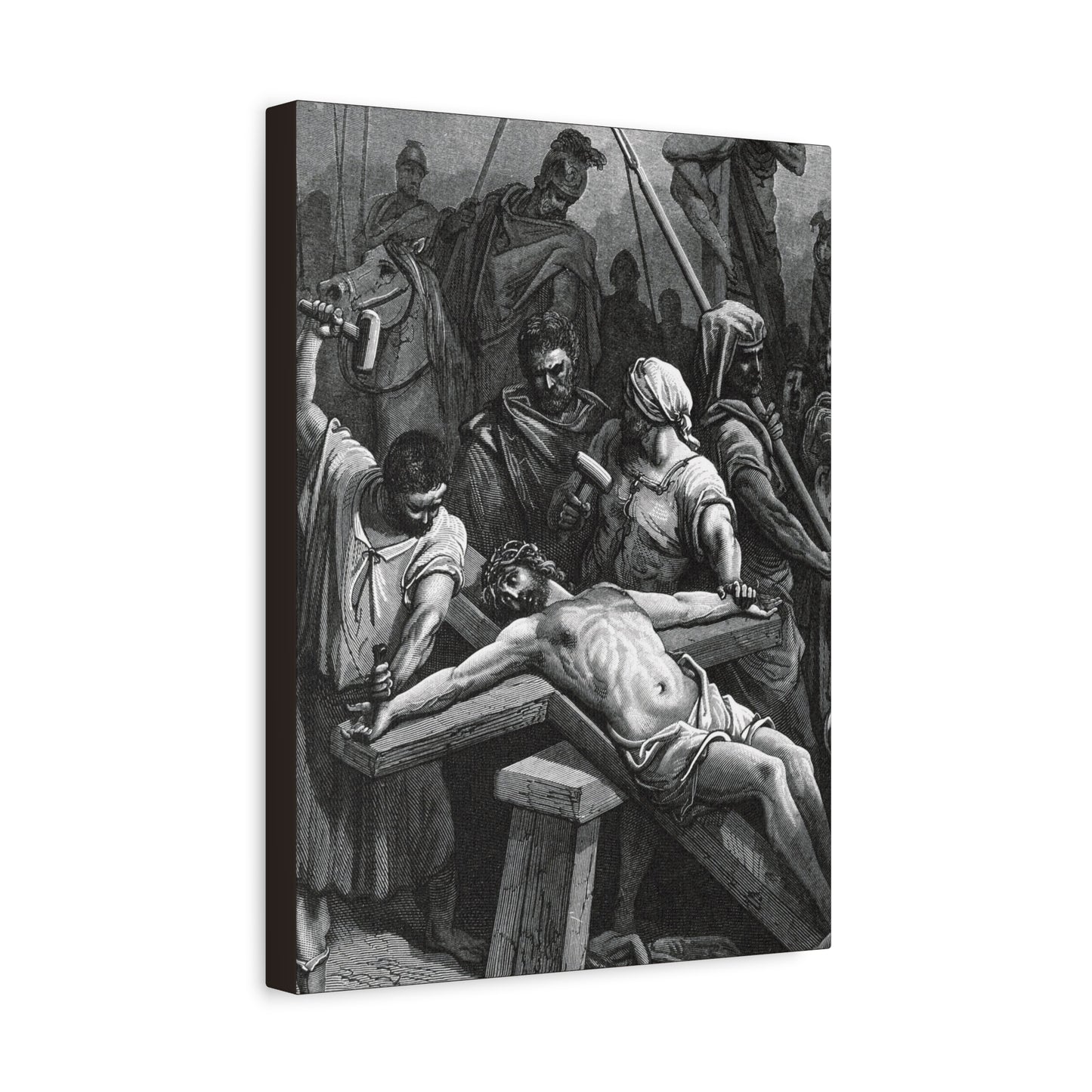 Crucifixion Art Matte Canvas Print – Stretched Religious Wall Decor