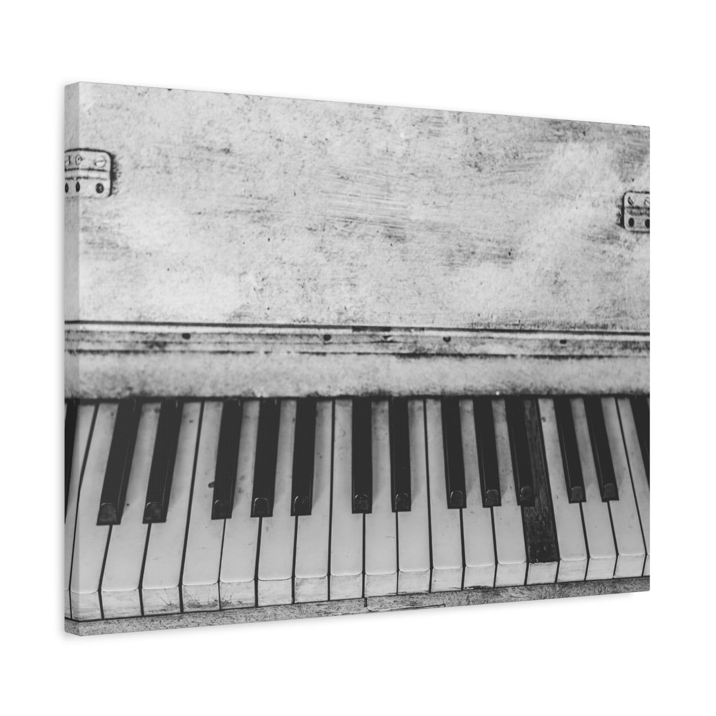 Vintage Piano Keys Matte Canvas Print