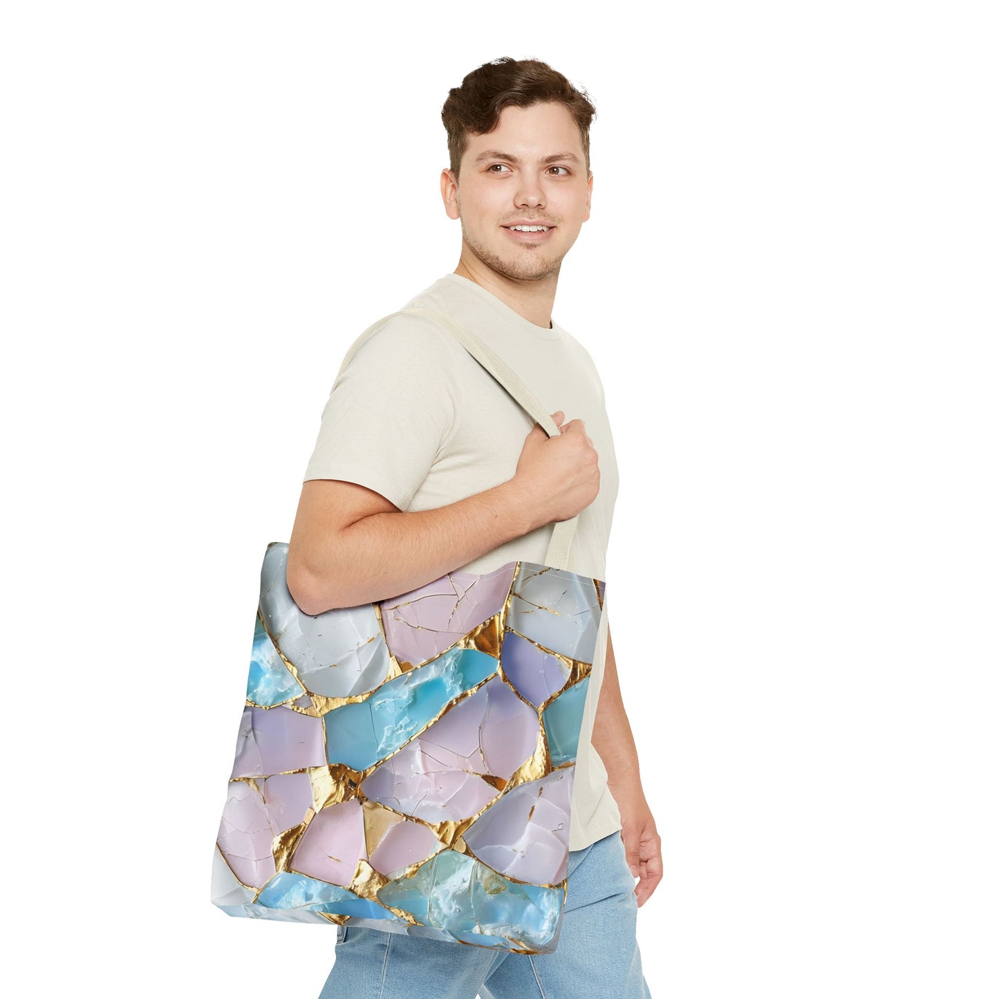 Elegant Geode Tote Bag - Chic Shopping Bag, Stylish Beach Tote