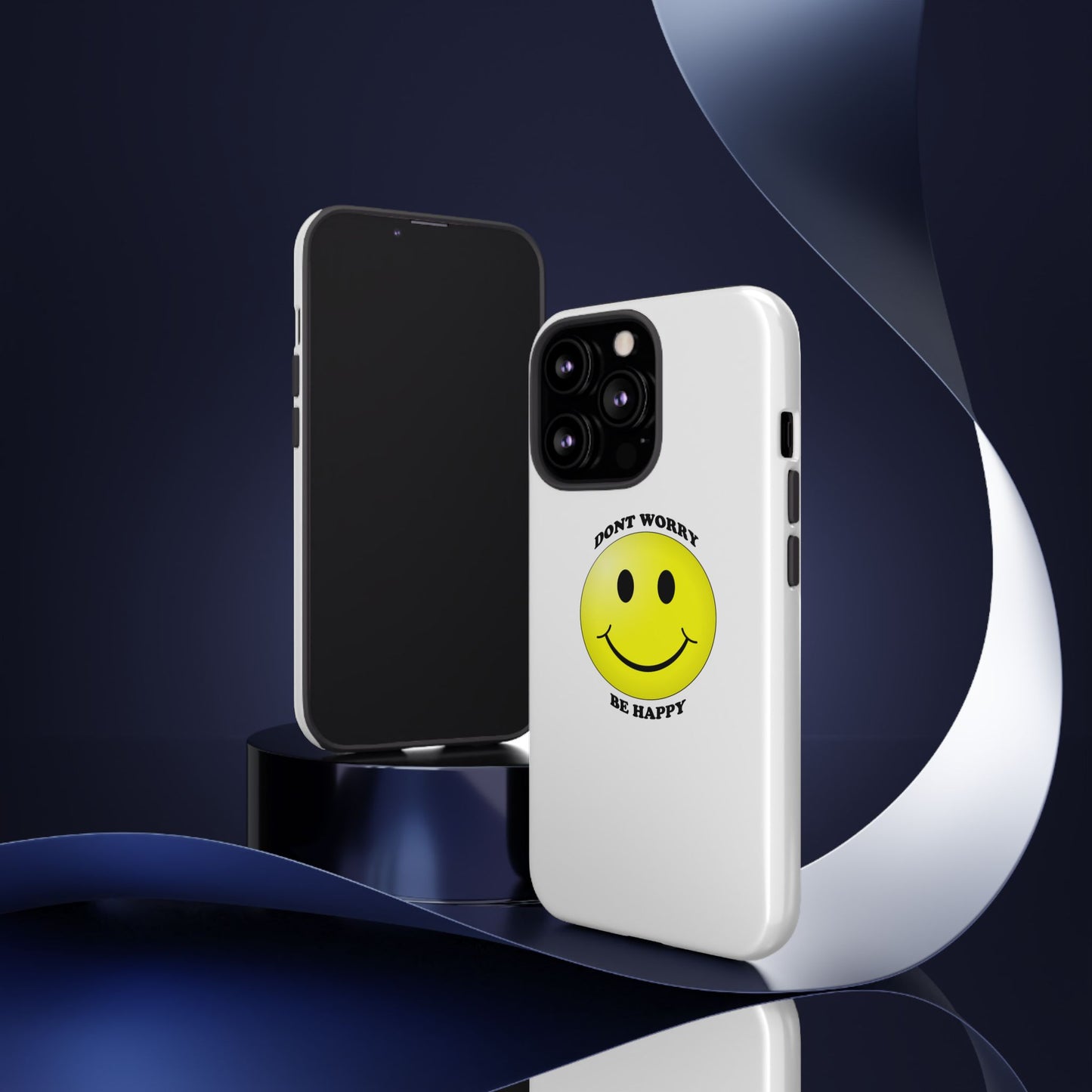 Happy Face Phone Case, Tough Cases, Don’t Worry, Be Happy, Cute Gift for Friends, Positive Vibes, Fun Mobile Accessories