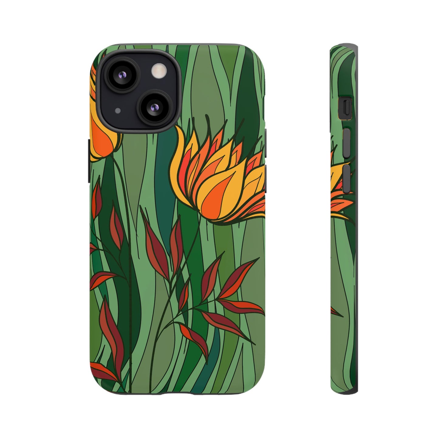 Vibrant Floral Phone Case, Nature-Inspired Tough Case, Eco-Friendly Cover, Unique Gift for Nature Lovers, Spring Decor
