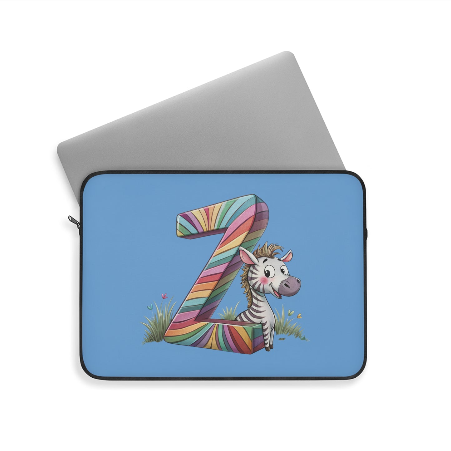 Colorful Zebra Laptop Sleeve for Kids, Personalized Tech Case, Fun Animal Design, Cute Gift for Students, Back to School Essentials, [...]