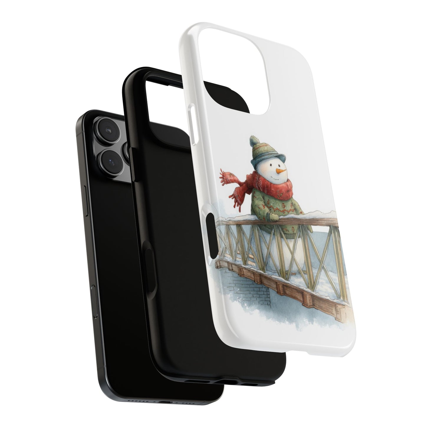 Snowman Phone Case – Winter Holiday Gift, Cute Snowman Design, Winter Accessories, Protective Phone Case, Unique Christmas Present