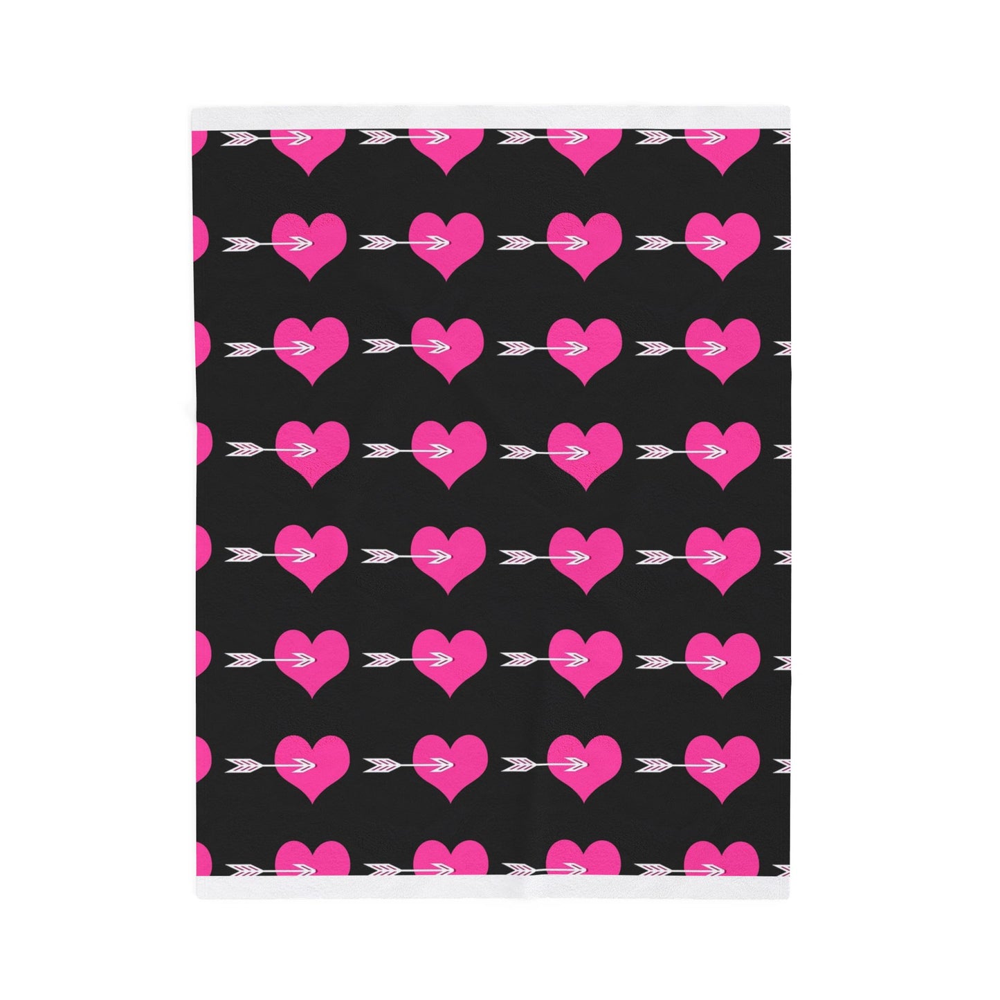 Cozy Heart Pattern Velveteen Plush Blanket, Valentine's Gift, Home Decor, Winter Comfort, Soft Throw