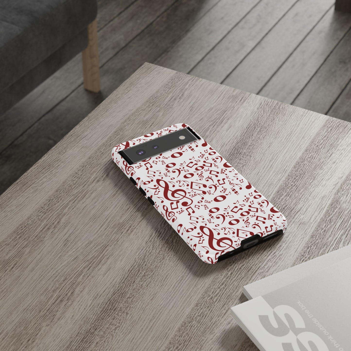 Musical Note Phone Case, Tough iPhone Cover, Gift for Musicians, Customizable, Music Lover's Accessory, Durable Phone Protection