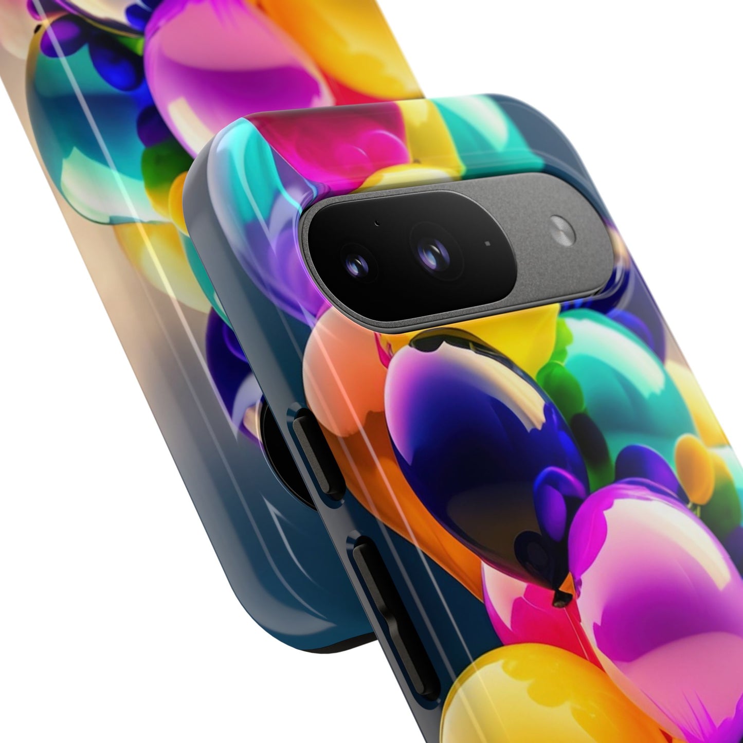 Colorful Balloon Tough Phone Case — Vibrant Party Balloons Protective Cover