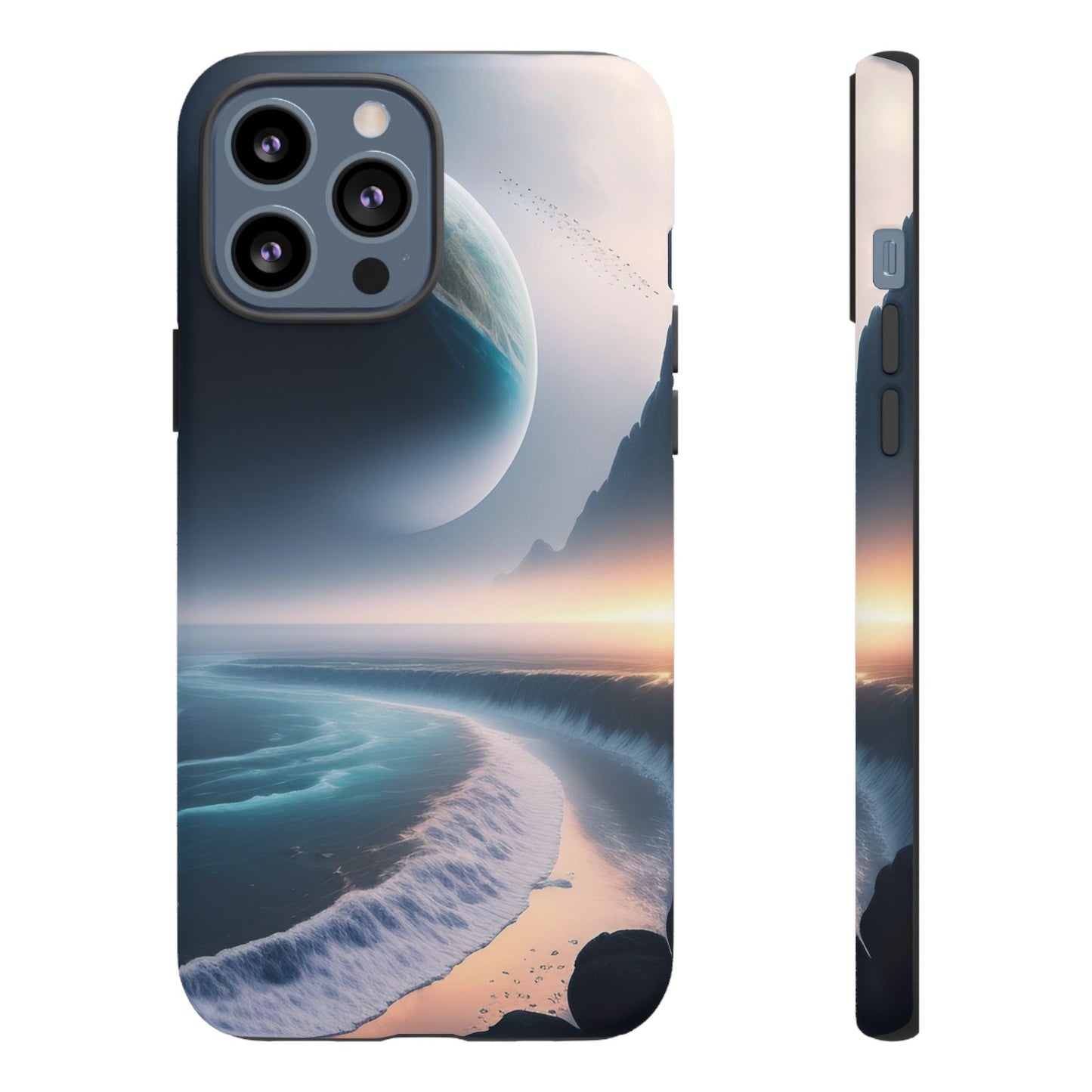 Galaxy Ocean Phone Case — Surreal Planet Beach Tough Case