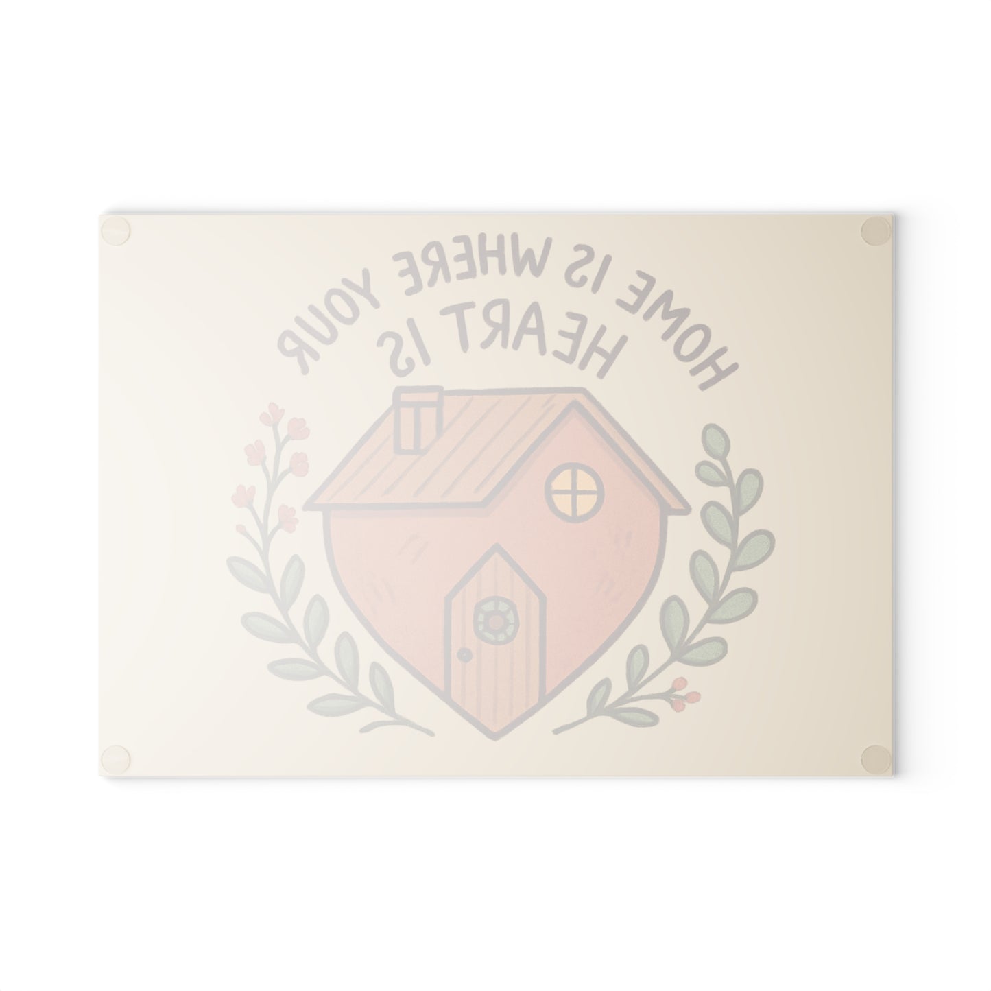 Home Sweet Home Glass Cutting Board, Kitchen Decor, Gift for New Home, Wedding Gift, Heartwarming Kitchenware