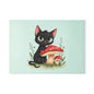 Whimsical Cat Glass Cutting Board, Cute Kitchen Decor, Cat Lover Gift, Unique Housewarming Gift, Cooking Accessory, Pet-Themed Kitchenware