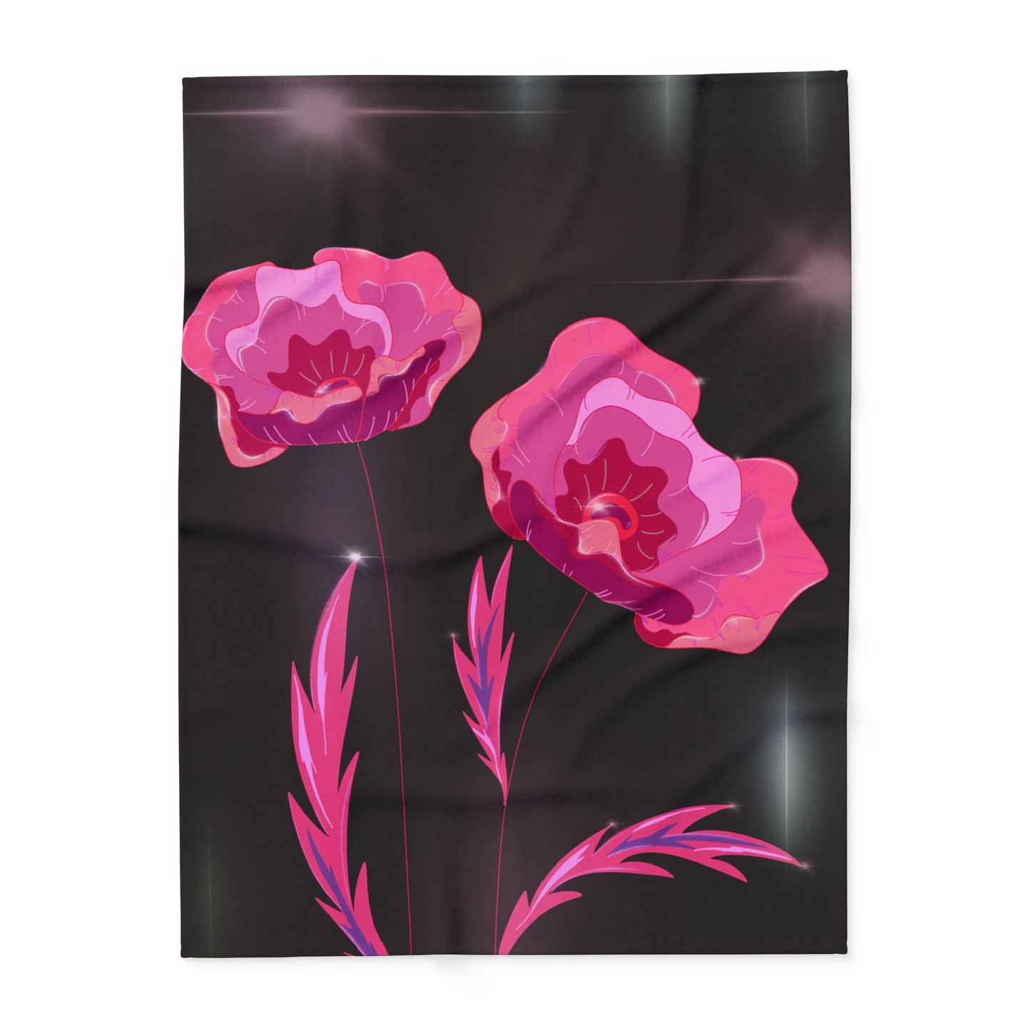 Vibrant Floral Arctic Fleece Blanket - Cozy Gift, Home Decor, Valentine's Day, Beach Blanket, Throw