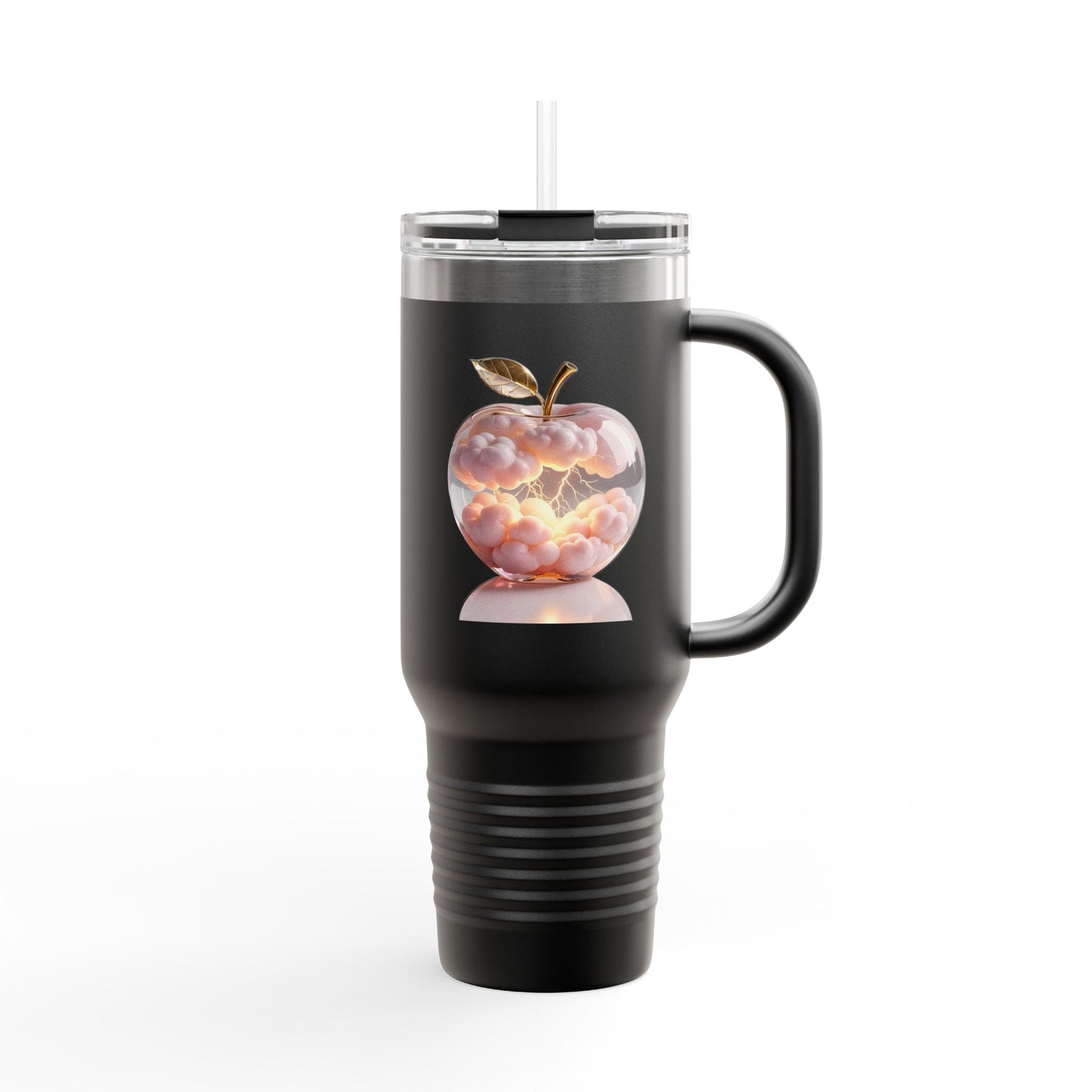 Insulated Travel Mug with Stylish Fruit Design, Customizable Travel Cup, Ideal for Gifts, Hot Cold Drinks, Coffee Lover's Companion