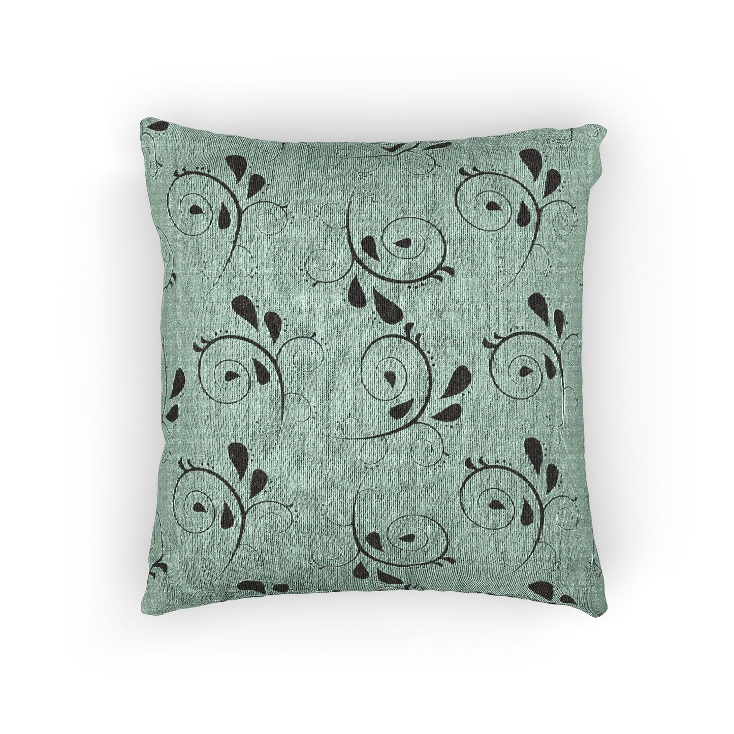 Botanical Woven Pillow - Elegant Floral Accent for Cozy Interiors